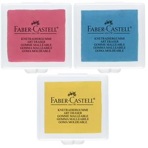 FABER CASTELL guma na chlieb, mix farieb, puzdro