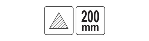 VOREL Pilník kovový 200mm, trojuholníkový, ERGONOMIC LOCKWIND