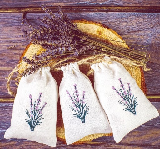 100% ZERO WASTE LINEN levanduľová taška do šatníka