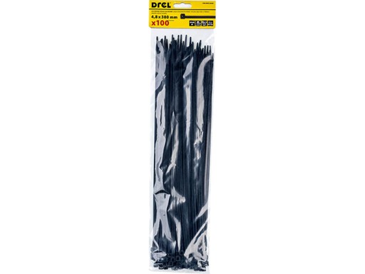 KABELOVÉ VIAZAČKY 4,8X430MM NYLONOVÉ ČIERNA UV DREL VIAZAČKY 100ks