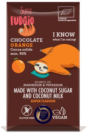 ORANŽOVÁ BEZLEPKOVÁ BIO ČOKOLÁDA 80 g - ME GUSTO (SUPER FUDGIO)