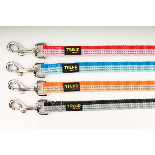 Vodítko pre psa TREND STRIPE, reflexné, 20mm, červené