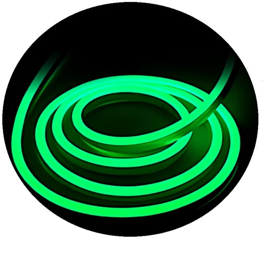 NEON Mono 12V LED pásik na meter 5/12mm ZELENÝ