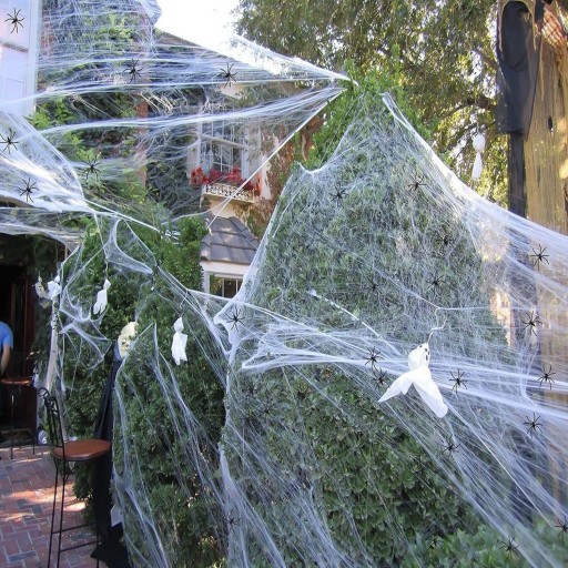 UMELÉ MEDENIE WEBOVÉ HALLOWEENSKÉ DEKORÁCIE PAVÚKY 6 ks