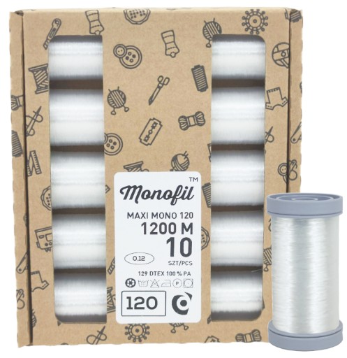 VLÁKNA MONOFILNÝ ZÁVIT ČISTÝ ZÁVIT 0,12 mm - 1200 m