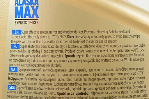 K2 ROZMRAZOVANIE OKIEN ALASKA MAX 700ML ATOMIZER