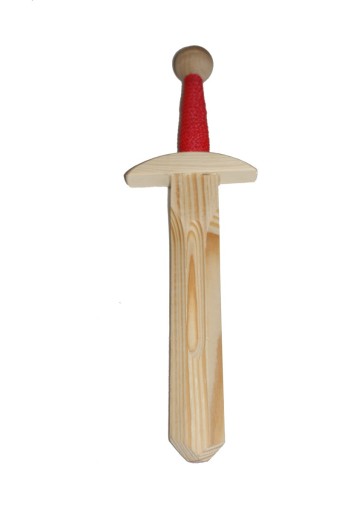 Malý drevený rytiersky meč, 41 cm, nelakovaný