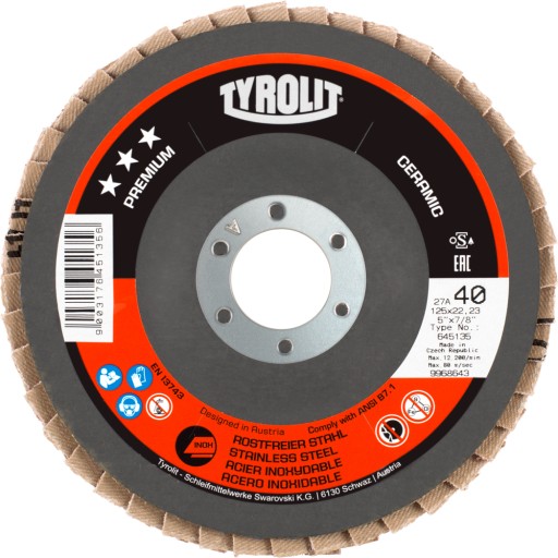 125 mm lamelový kotúč pre nehrdzavejúcu oceľ