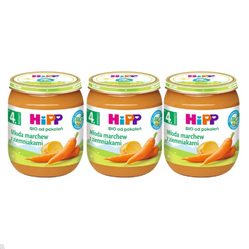 HiPP BIO Mladá mrkva so zemiakmi 3x125g
