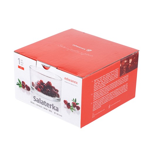 Sklenená miska na občerstvenie, šalát, miska na šalát, dip, Edwanex, 14 cm, 700 ml