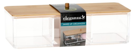 Priestranný bambusový organizér na make-up