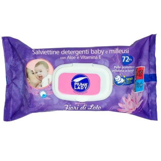 Piuma Lady Lotus Flower vlhčené obrúsky 72 ks