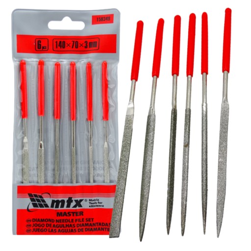 Diamantové ihlové pilníky MTX 6 kusov 158349