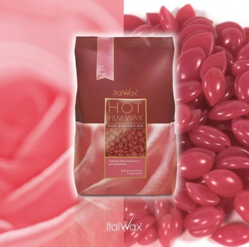 ItalWax Depilačný vosk tvrdý Rose Rose 1kg 1000g