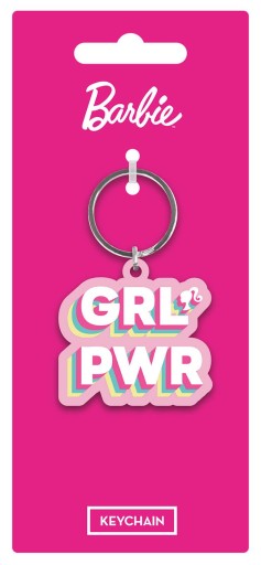 Značková kľúčenka Barbie Grl Pwr Girl Power z gumy