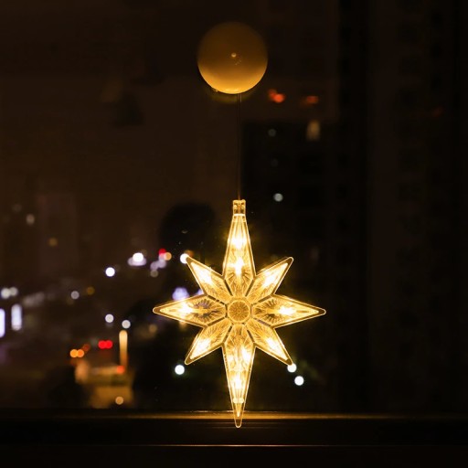 Vianočný vešiak na okná STAR na batérie