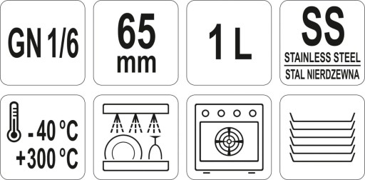 NEREZOVÁ NÁDOBA GASTRONOMICKÁ GN 1/6 65