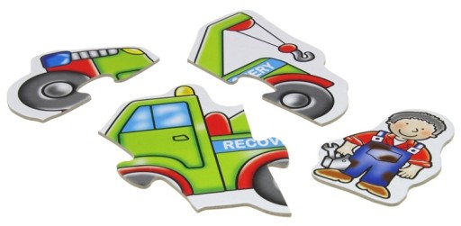 Puzzle Baby Pohotovostné vozidlá Hasičský zbor Vrtuľník Sanitka Odťahové vozidlo