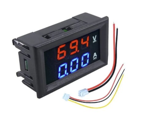 Merač Voltmeter Ampérmeter LED displej 0-100V 10A