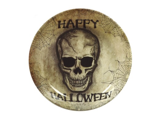 Halloweenska miska na sladkosti lebky