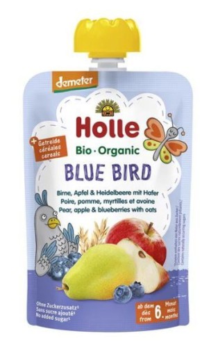 Holle Bio Blue Bird Hruška Jablko Berry Mousse