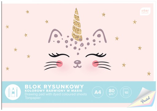 FAREBNÝ PASTELOVÝ BLOK 10 LIST A4 80g