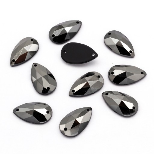 Kamienky na šitie akrylové kvapky 16x10x4mm 10 ks