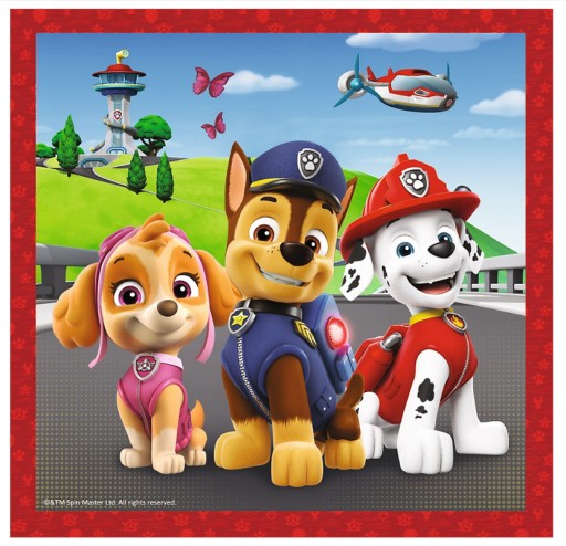 Puzzle 3v1 Šťastné psy Tlapková patrola Trefl