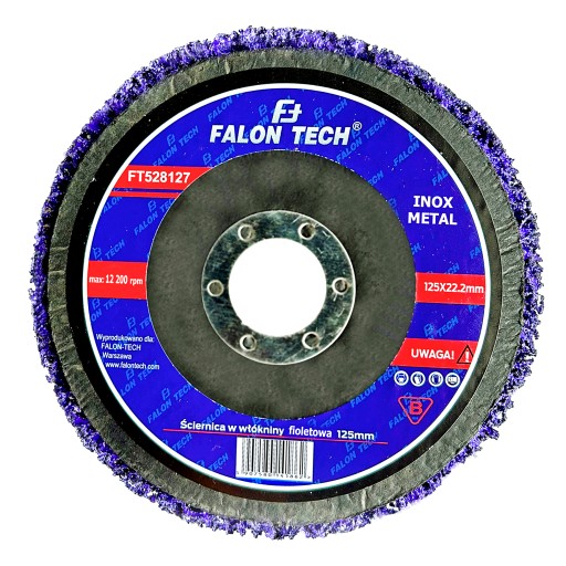 BRÚSNY DISK ČERNÝ VLAS NA ODSTRAŇOVANIE HRDZY NETKANÝ KOV INOX 125