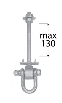 KĽÚČKA MONTÁŽ HOJDÁČKY JEDNODUCHÁ D M12 130 mm