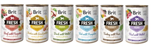 Brit Čerstvé ryby s tekvicou Mokré krmivo pre psov 400 g ryby