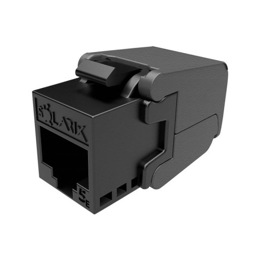 RJ45 čierne 180-stupňové koncovky, SXKJ-5E-UTP-BK-SA