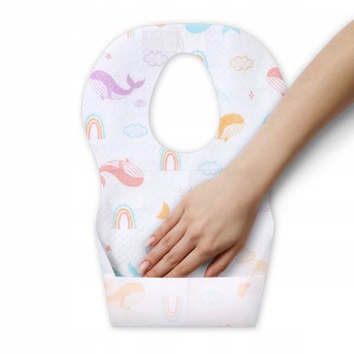 Jednorazové podbradníky s vreckom, 10ks Babyono 878