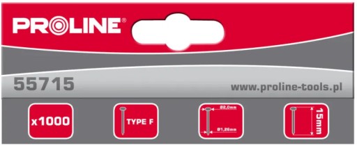 Klince typ F 45mm 2,0x126mm 1000 kusov PROLINE (55745)