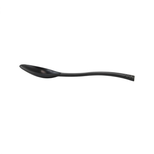 Plastové lyžičky PS čierne WAVE 200mm 40 ks