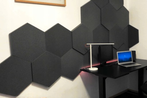 Akustický NÁSTENNÝ PANEL Tlmenie HEXAGON šesťhran Bitmat 3cm