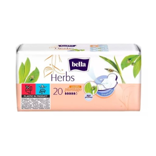 Bella Herbs Sensitive podložky s plantain 20 ks
