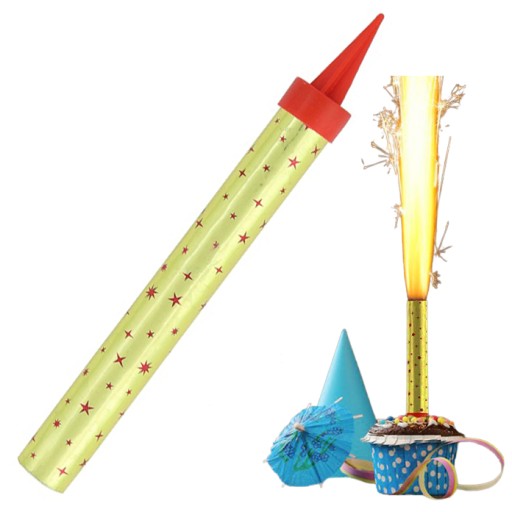 Tortová fontána, zlatá, 12 cm Party Deco