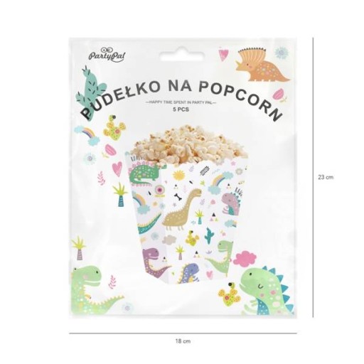 Popcorn boxy Sladkosti Snacks Candy DINOSAURS Dinosaurus 6 kusov