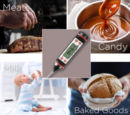 LCD KOLÍKOVÝ TEPLOMER SONDA NA MÄSO, MLIEKO, VÍNO