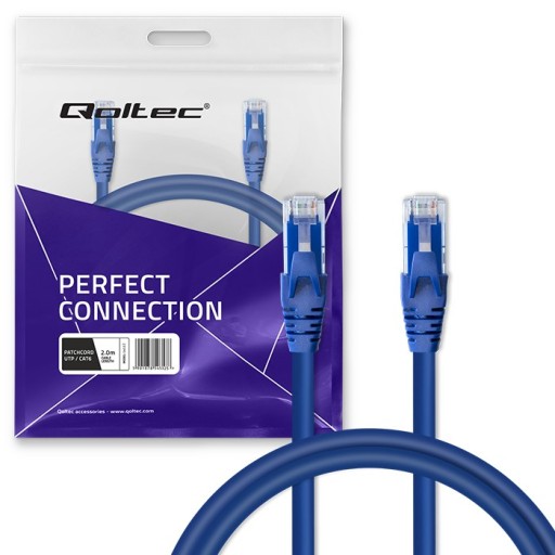 Sieťový kábel LAN INTERNET Patchcord UTP CAT6 2xRJ-45 2m rýchlosť zlatý