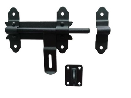 Závora zatvárania garážovej brány 150mm, lakovaná na čierno