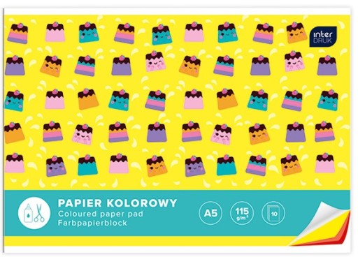 Farebný papierový výrez Interdruk A4 10 listov