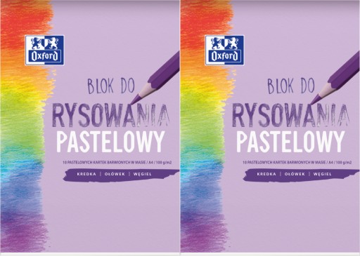 Pastelový blok na kreslenie Oxford A4 10 listov x2