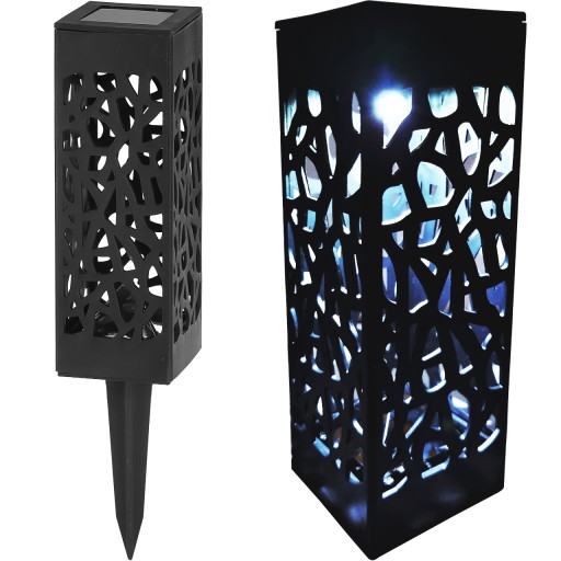 Solárny stĺpik, solárne LED záhradné svietidlo, 28 cm, súmrakový senzor
