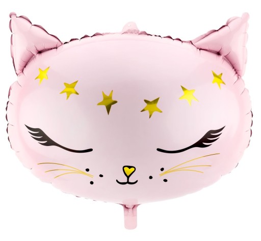 Fóliový balónik CAT MAČIATKA ružový 48 cm na HEL k narodeninám detí