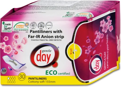 HYGIENICKÉ VLOŽKY S ANIONOVÝM PÁSKOM 30 ks - GENTLE DAY