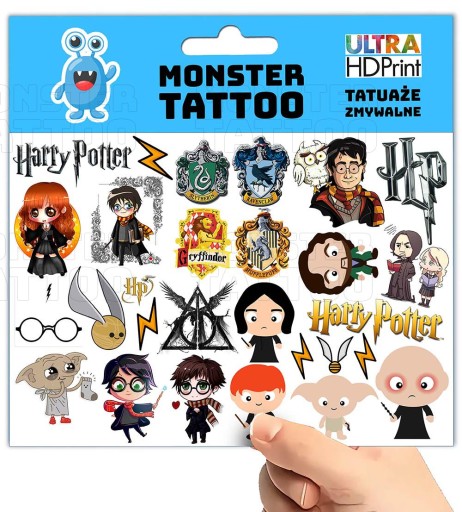 UMÝVAJÚCE DOČASNÉ TETOVANIE PRE DETI HARRY POTTER ORIGINÁLNE DIZAJNY