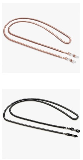 Zlatá R retiazka na okuliare Snake 4 mm kov