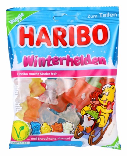 HARIBO Winterhelden Vianočné ovocie Jelly Beans Heroes of Winter 175g